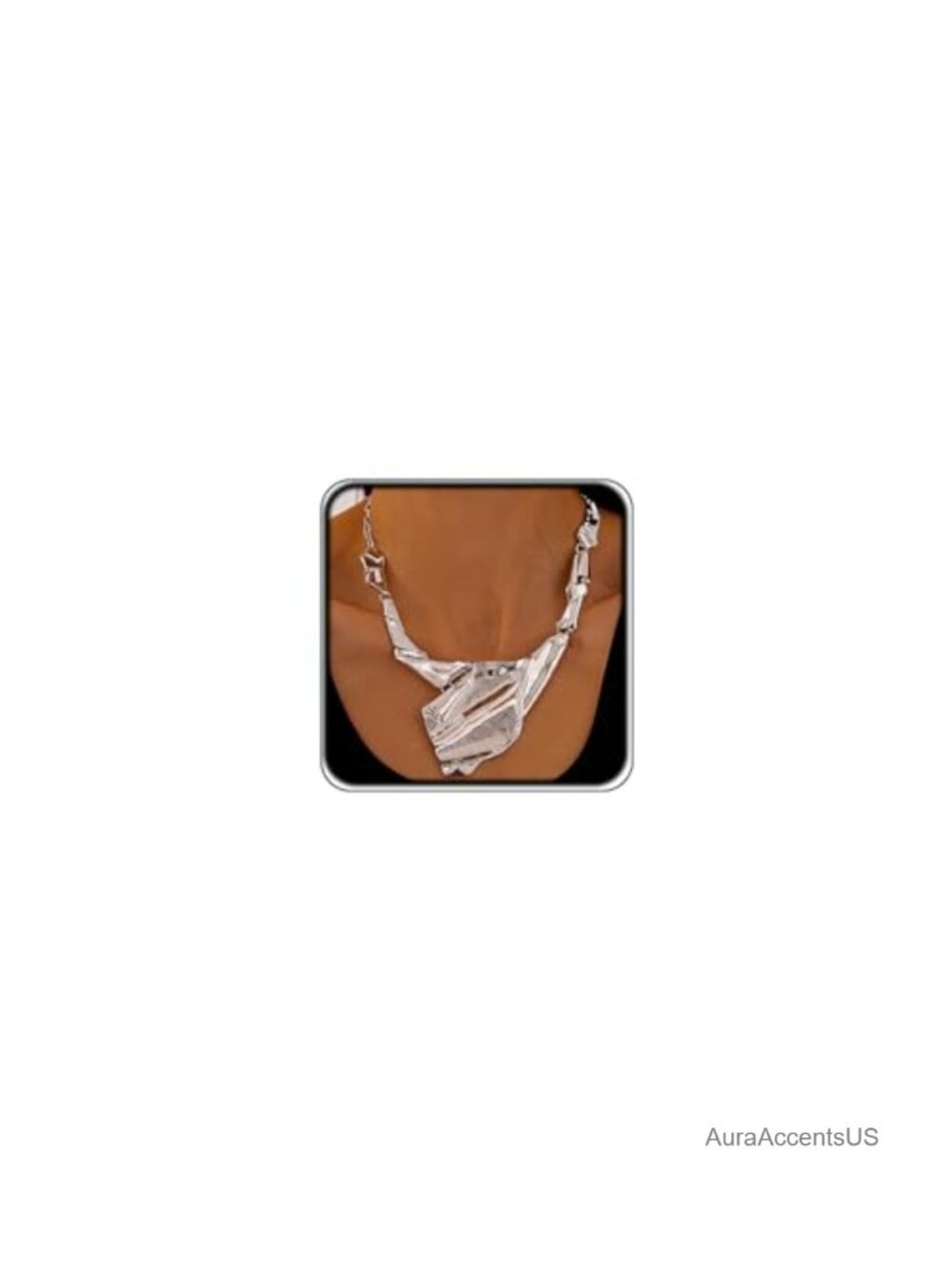 Large Geometric Statement Collar Bib Necklace Women Gold Silver Tone